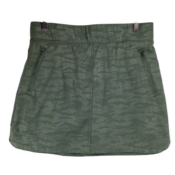 Orvis Skort Size XS Xsmall Camo Embossed Pull-On Travel Skirt Print Skirt Olive - Picture 2 of 10